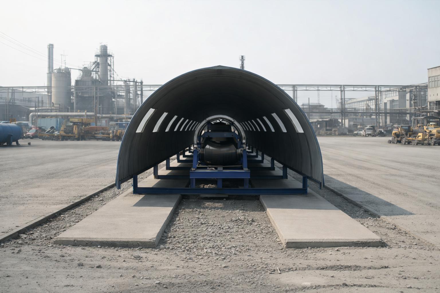 Арочные укрытия конвейеров для складов, карьеров и промышленных площадок